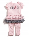 GUESS Kids Girls Skimp and Leggings Two-Piece Set, LIGHT PINK (0/3M)