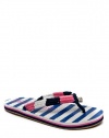 Juicy Couture Lucy Kid Flip-Flop (Infant/Toddler),Reagal Navy/Violet/White/Navy/White ,13 M US Little Kid