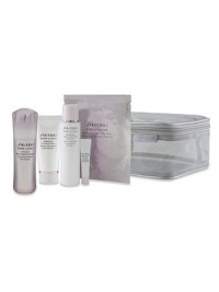 A brightening solution to target spots and promote a luminous, glowing complexion. This White Lucent Intensive Spot Targeting set includes: Full size White Lucent Intensive Spot Targeting Serum+, 1.7 oz. White Lucent Brightening Cleansing Foam, 2.5 oz. White Lucent Brightening Balancing Softener, 0.17 oz. White Lucent Brightening Eye Treatment, and one application of the White Lucent Intensive Brightening Mask. A brightening solution to target spots and promote a luminous, glowing complexion. This White Lucent Intensive Spot Targeting set includes: Full size White Lucent Intensive Spot Targeting Serum+, 1.7 oz. White Lucent Brightening Cleansing Foam, 2.5 oz. White Lucent Brightening Balancing Softener, 0.17 oz. White Lucent Brightening Eye Treatment, and one application of the White Lucent Intensive Brightening Mask.