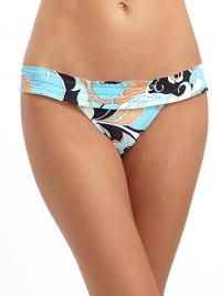 THE LOOKMulticolor swirl patternRuffled elastic waistbandElastic leg openingsTHE MATERIAL80% nylon/20% spandexFully linedCARE & ORIGINHand washMade in USAPlease note: Bikini top sold separately. THE LOOKMulticolor swirl patternRuffled elastic waistbandElastic leg openingsTHE MATERIAL80% nylon/20% spandexFully linedCARE & ORIGINHand washMade in USAPlease note: Bikini top sold separately.