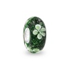 Bling Jewelry Sterling Green Clover Murano Glass Charm Bead Pandora Compatible