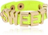 BCBGeneration Neon Yellow and Rose Gold Sweet Heart Affirmation Bracelet