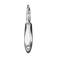 The Stainless Steel Swivel Peeler has brushed stainless steel handles for strength and durability. OXO International's trademark flexible fins for ultimate comfort. The sharp stainless steel Swivel Peeler blade glides through even the toughest fruit and vegetable skins with ease. The Stainless Steel Swivel Peeler has brushed stainless steel handles for strength and durability. OXO International's trademark flexible fins for ultimate comfort. The sharp stainless steel Swivel Peeler blade glides through even the toughest fruit and vegetable skins with ease.