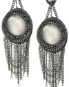 Fiona Paxton Tribal Goddess Tea Metal Dome and Beaded Earrings