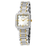 Bulova Women's 98R112 Diamond Accented Two-Tone Stainless Steel Bracelet Watch Bulova Women's 98R112 Diamond Accented Two-Tone Stainless Steel Bracelet Watch