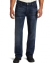 7 For All Mankind Men's Austyn Relaxed Straight Leg Jean in Dusk Blue