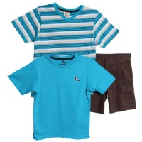 American Hawk Little Boys 3 Piece Blue Gray Striped V-neck Shirt Cargo Shorts American Hawk Little Boys 3 Piece Blue Gray Striped V-neck Shirt Cargo Shorts