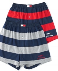 Offering a great sporty style, this comfortable cotton boxer features single jersey stitching and a classic Tommy Hilfiger logo waistband. Offering a great sporty style, this comfortable cotton boxer features single jersey stitching and a classic Tommy Hilfiger logo waistband.