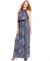 MICHAEL Michael Kors' paisley maxi dress features an alluring surprise: strappy details that show off an open back! (Clearance)