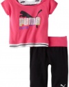 Puma - Kids Baby-Girls Infant Cutie Capri Set, Pink, 18