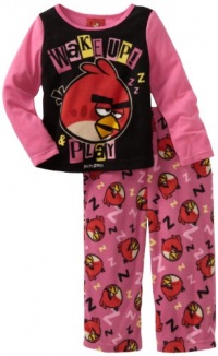 Ame Sleepwear Girls 2-6X Wake Up Angry Bird 2 Piece Pajama Set, Multi, 6 Ame Sleepwear Girls 2-6X Wake Up Angry Bird 2 Piece Pajama Set, Multi, 6