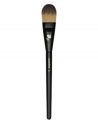 Synthetic bristled brush for liquid foundation. This easy-to-clean, synthetic bristled brush is the perfect partner to all liquid foundations. The tapered edge blends liquid makeup for a natural, even look. Brush hairs are softer, and have a more graduated tip for even, controlled blending. Made in USA. Synthetic bristled brush for liquid foundation. This easy-to-clean, synthetic bristled brush is the perfect partner to all liquid foundations. The tapered edge blends liquid makeup for a natural, even look. Brush hairs are softer, and have a more graduated tip for even, controlled blending. Made in USA.