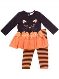 Rare Editions Baby-girls Infant Cat Applique Tutu Legging Set, Black/Orange, 18 Months Rare Editions Baby-girls Infant Cat Applique Tutu Legging Set, Black/Orange, 18 Months