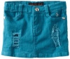 Baby Phat - Kids Girls 2-6X Toddler Denim Skirt, Peacock, 3T