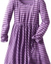 Splendid Littles Girls 2-6X Vienna Stripe Dress, Grape Juice, 4/5