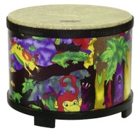 Remo Kids Percussion, Floor Tom, 10 Diameter with Mallet, Rain Forest Fabric Remo Kids Percussion, Floor Tom, 10 Diameter with Mallet, Rain Forest Fabric
