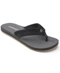 Who says every day can't feel like a trip to the beach in your men's flip flops? When you're rocking comfortable REEF men's sandals, you've got the perfect start to a relaxing day. Who says every day can't feel like a trip to the beach in your men's flip flops? When you're rocking comfortable REEF men's sandals, you've got the perfect start to a relaxing day.