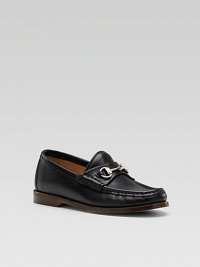 Iconic horsebit detail on fine Italian leather.Leather upper Slip-on Hypoallergenic palladium finish hardware Leather sole with anti-slip rubber application Made in Italy Additional InformationKid's Shoe Size Guide (European Equivalent) Iconic horsebit detail on fine Italian leather.Leather upper Slip-on Hypoallergenic palladium finish hardware Leather sole with anti-slip rubber application Made in Italy Additional InformationKid's Shoe Size Guide (European Equivalent)
