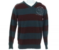 Epic Threads Striped Layered Neckline Sweater Burnt Clay Stripe M Epic Threads Striped Layered Neckline Sweater Burnt Clay Stripe M