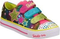 Skechers Infant/Toddler Girls' Twinkle Toes Shuffles Triple Up,Multi,US 8.5 M