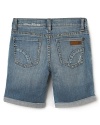 Cute and classic, the denim bermuda short creates a stylish starting point for her warm-weather wardrobe.