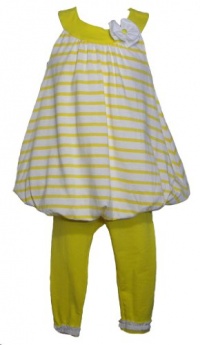 ABS Kids Infant Girls Yellow Stripe Bubble Top Legging Set-18 Months ABS Kids Infant Girls Yellow Stripe Bubble Top Legging Set-18 Months