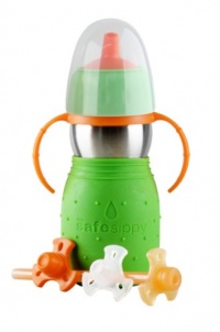 The Safe Sippy 2 2-in-1 Sippy to Straw Bottle, Green The Safe Sippy 2 2-in-1 Sippy to Straw Bottle, Green