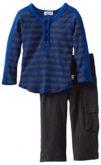 Splendid Littles Baby-Boys Newborn Charcoal Stripe Thermal Henley Set, Royal, 18-24 Months Splendid Littles Baby-Boys Newborn Charcoal Stripe Thermal Henley Set, Royal, 18-24 Months