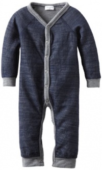 Splendid Littles Baby-Boys Newborn Double Faced Thermal Playsuit, Navy, 3-6