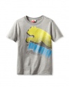 PUMA Boy's 8-20 Big Print Tee, Grey, Medium