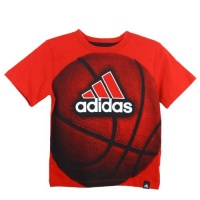 Adidas Big Ball Performance T-Shirt - Bright Red (Kids) - 7 Adidas Big Ball Performance T-Shirt - Bright Red (Kids) - 7