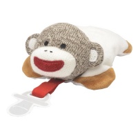 Baby Starters Sock Monkey Pacifer Holder, Tan Baby Starters Sock Monkey Pacifer Holder, Tan