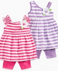 No matter where she goes, she'll grab everyone's attention in one of these fresh, fun tunic and legging sets from Sweet Heart Rose. No matter where she goes, she'll grab everyone's attention in one of these fresh, fun tunic and legging sets from Sweet Heart Rose.