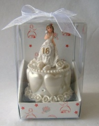 Sweet 16: Set of 12, Girl on White Heart Cake Shower Party Favors CG062W-W Sweet 16: Set of 12, Girl on White Heart Cake Shower Party Favors CG062W-W
