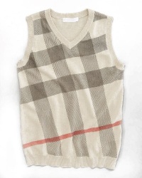 Burberry Boys Classic Check V-Neck Sweater Vest, 3Y Burberry Boys Classic Check V-Neck Sweater Vest, 3Y