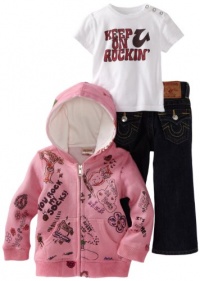 True Religion Baby-Girls Infant 3 Piece Box Set, Berry, 6-12 Months True Religion Baby-Girls Infant 3 Piece Box Set, Berry, 6-12 Months