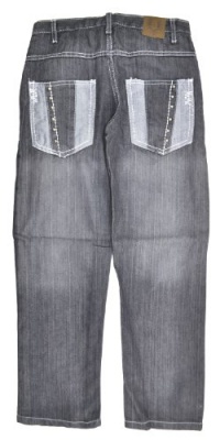 Blue Seven Boys Denim Faded Black Studded Pocket Jeans (16) Blue Seven Boys Denim Faded Black Studded Pocket Jeans (16)