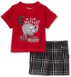 Kids Headquarters Baby-boys Newborn Elephant Short Set, Red, 6-9 Months