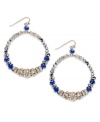 Heat up the night with these fireball earrings from INC International Concepts. They incorporate blue beads, shimmering fireballs and glass and rhinestone rondelles. Crafted in 12k gold-plated mixed metal. Approximate diameter: 2-1/2 inches.