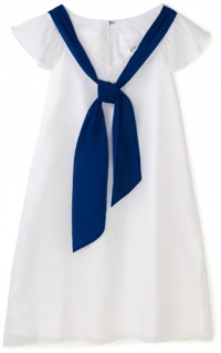 Blush by Us Angels Girls 7-16 Flutter Sleeve Dress with Contrast Necktie, White, 16 Blush by Us Angels Girls 7-16 Flutter Sleeve Dress with Contrast Necktie, White, 16