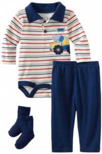 Bon Bebe Baby-boys Newborn Tough Guy 3 Piece Pant Set, Navy/Cream, 0-3 Months Bon Bebe Baby-boys Newborn Tough Guy 3 Piece Pant Set, Navy/Cream, 0-3 Months