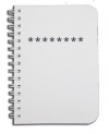 BookFactory® Password Journal / Password Diary / Password Notebook, Durable Thick Translucent Cover, High Quality Wire-O Binding. Size: 3 1/2 x 5 1/4 (JOU-120-MCW-A (Password))