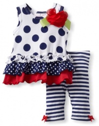 Bonnie Baby Girls Newborn Polka Dot Legging Set, Blue, 3-6 Months Bonnie Baby Girls Newborn Polka Dot Legging Set, Blue, 3-6 Months