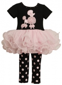 Bonnie Baby-girls Newborn Poodle Applique Top with Knit Legging, Pink, 3-6 Months Bonnie Baby-girls Newborn Poodle Applique Top with Knit Legging, Pink, 3-6 Months