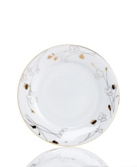 Wildflowers take off on glazed white porcelain, glowing as they tumble aimlessly around this Charter Club salad plate. A banded edge adds a classic touch to a pattern with modern spirit. Wildflowers take off on glazed white porcelain, glowing as they tumble aimlessly around this Charter Club salad plate. A banded edge adds a classic touch to a pattern with modern spirit.