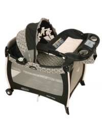 Convenient, portable and fun, Graco's Pack 'n Play Playard has it all! With a stylish curved frame and cozy design both you and your baby will love, the Playard moves place to place easily and features enhanced electronics for state-of-the-art playtime. Convenient, portable and fun, Graco's Pack 'n Play Playard has it all! With a stylish curved frame and cozy design both you and your baby will love, the Playard moves place to place easily and features enhanced electronics for state-of-the-art playtime.