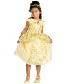 She'll be the true Beauty of her dress-up party with this Belle petticoat costume, complete with shimmery details and a matching headband.