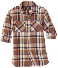 Timberland Boys 8-20 Convertible Sleeve Shirt, Shitake, X-Large Timberland Boys 8-20 Convertible Sleeve Shirt, Shitake, X-Large