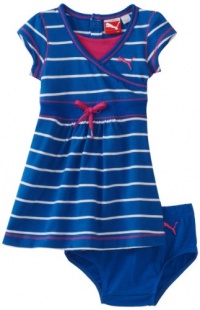 Puma - Kids Baby-girls Infant Jersey Stripe Dress And Diaper Set, Blue, 18 Months Puma - Kids Baby-girls Infant Jersey Stripe Dress And Diaper Set, Blue, 18 Months
