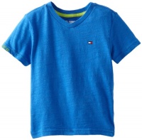 Tommy Hilfiger Boys 2-7 Short Sleeve Fletch V-Neck, Blue Jean, 05 Regular Tommy Hilfiger Boys 2-7 Short Sleeve Fletch V-Neck, Blue Jean, 05 Regular